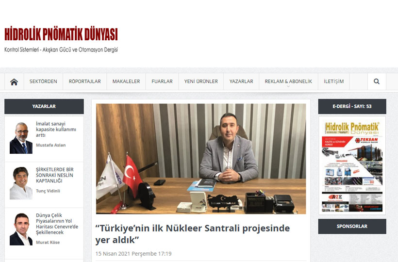 Trkiye'nin ilk Nkleer Santrali Projesinde Yer Aldk
